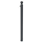 Ornamental bollard | Series 478B | � 76 mm | stationary, for casting in concretewith ground anchor, total length approx. 1300 mm | without lock | with 1 eyelet